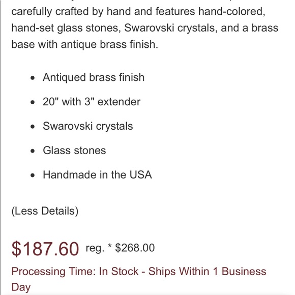 Loren hope Talia necklace, nwot - Picture 8 of 8